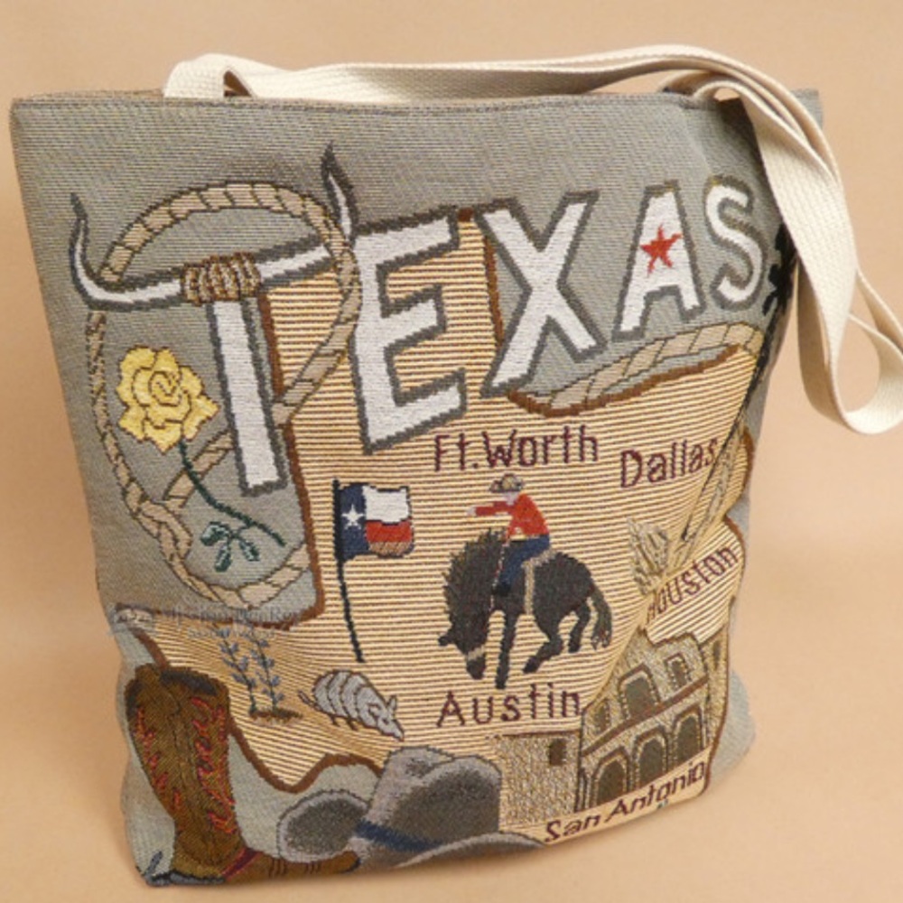 Texas City And State Tote Bag